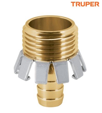 Conector 1/2 macho tipo garra de aluminio, Truper