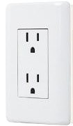 Placa con contacto duplex polirizado