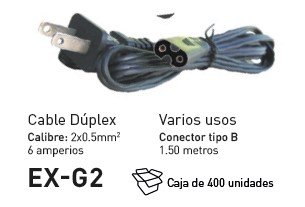 EXTENSIONES P/GRAB. TIPO 8, DE 1.50 mts