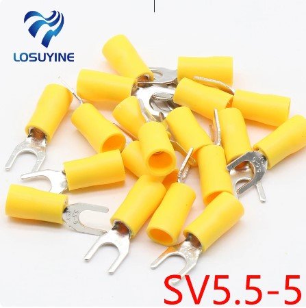 Conector de Cable Terminal Furcate amarillo